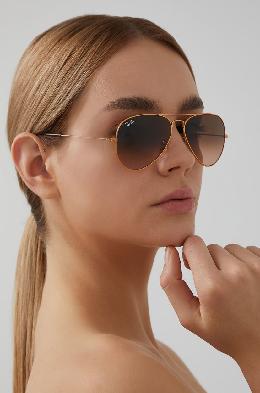 Slnečné okuliare Ray-Ban Ray-Ban Aviator Large Metal Sunglasses Hnedá | 0RB3025.58.9001A5