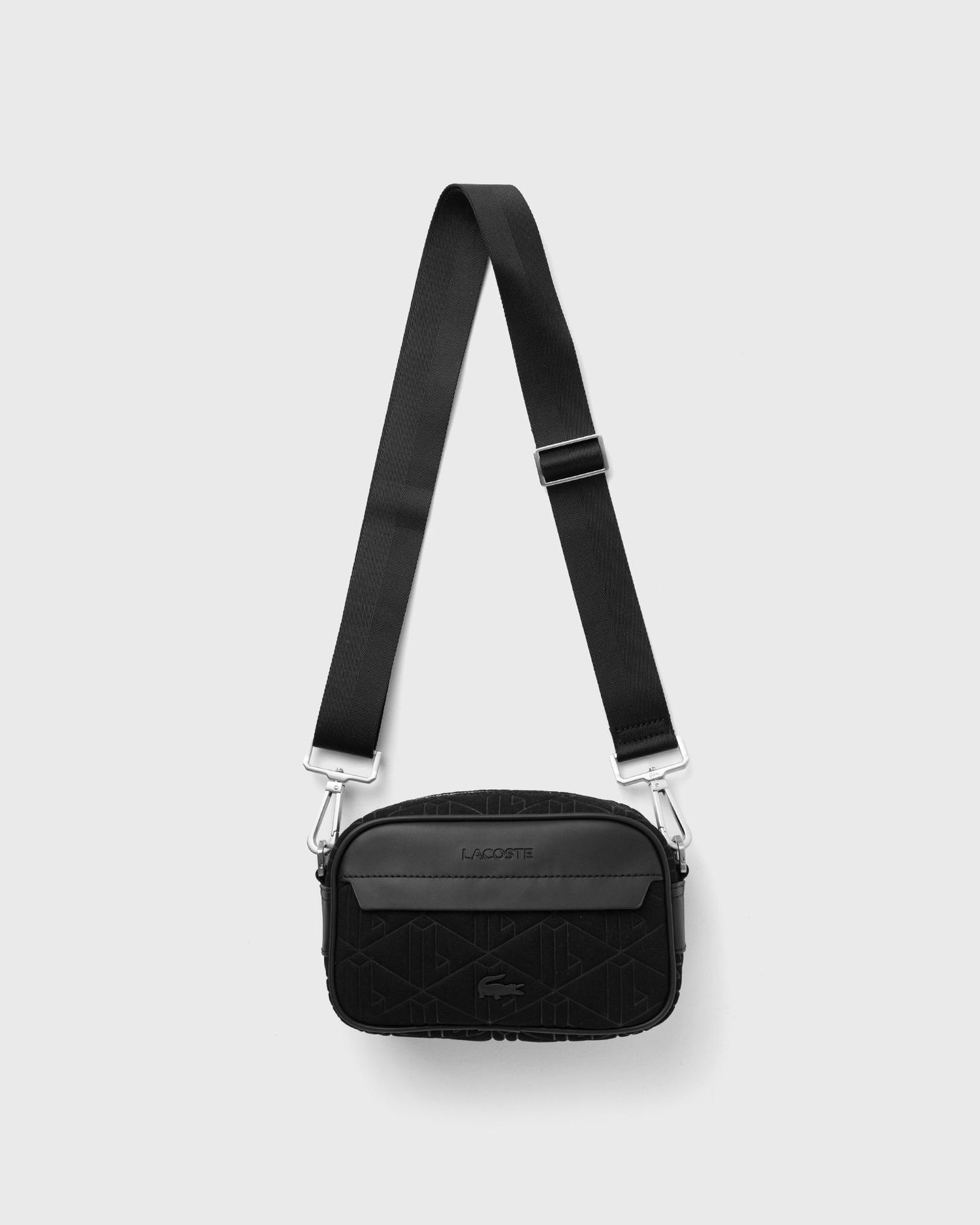 Taška cez rameno Lacoste S Geometric Pattern Reporter Bag Čierna | NH5175BG-000, 0