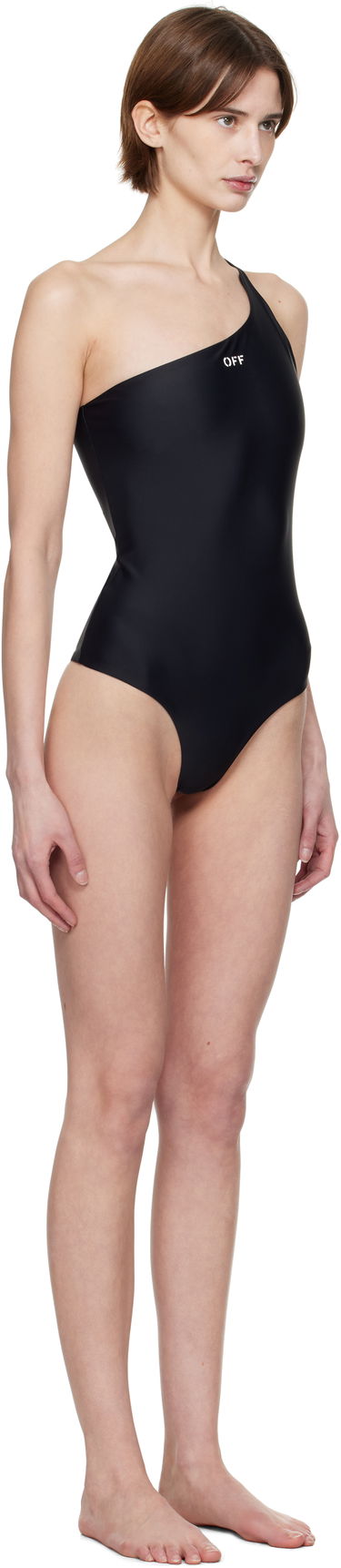 Plavky Off-White Off-White One-Shoulder Swimsuit Čierna | OWFC017C99FAB0031001, 1