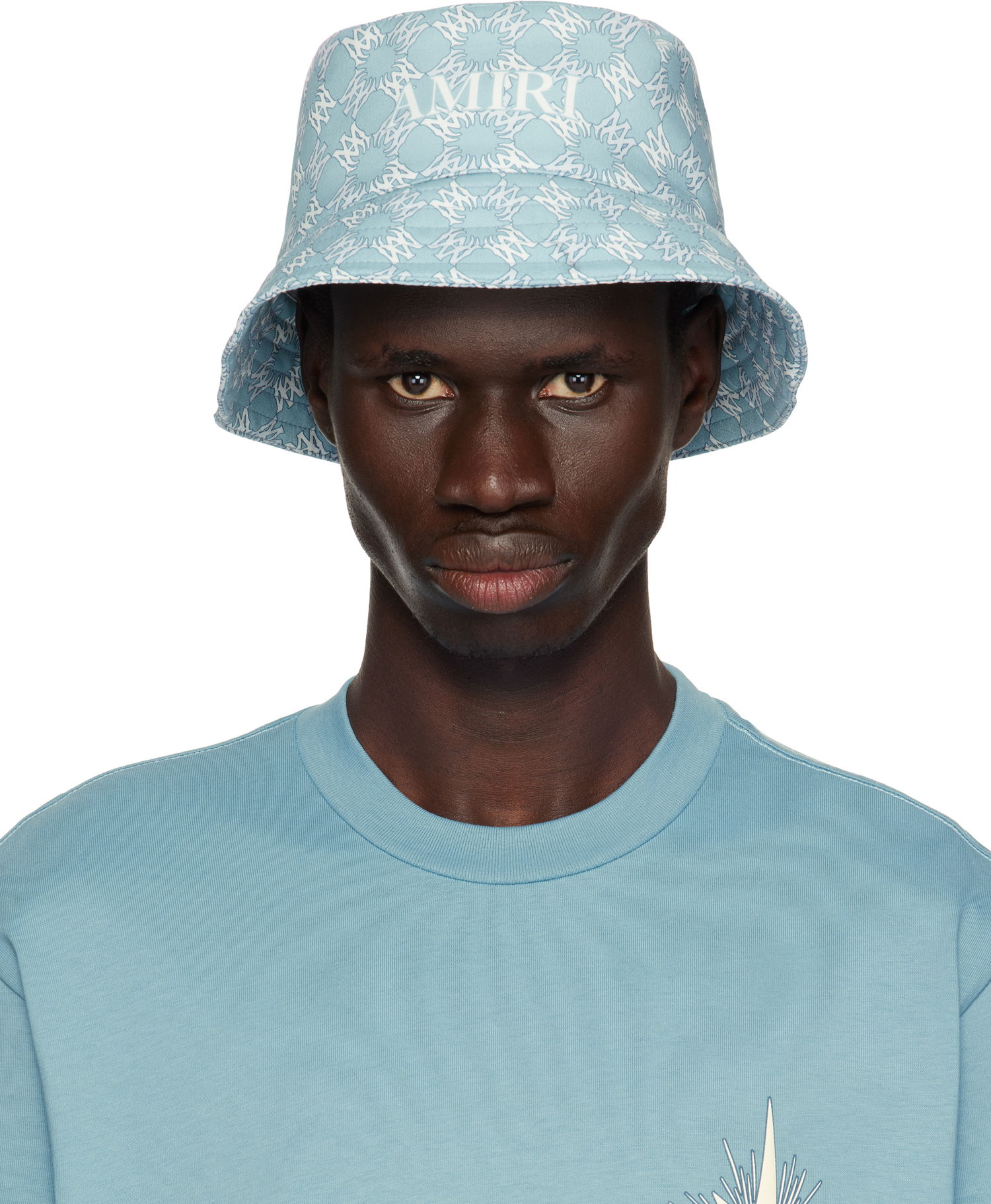 Klobúk AMIRI AMIRI 'MA' Quad Bucket Hat Modrá | AMHABY1010, 0