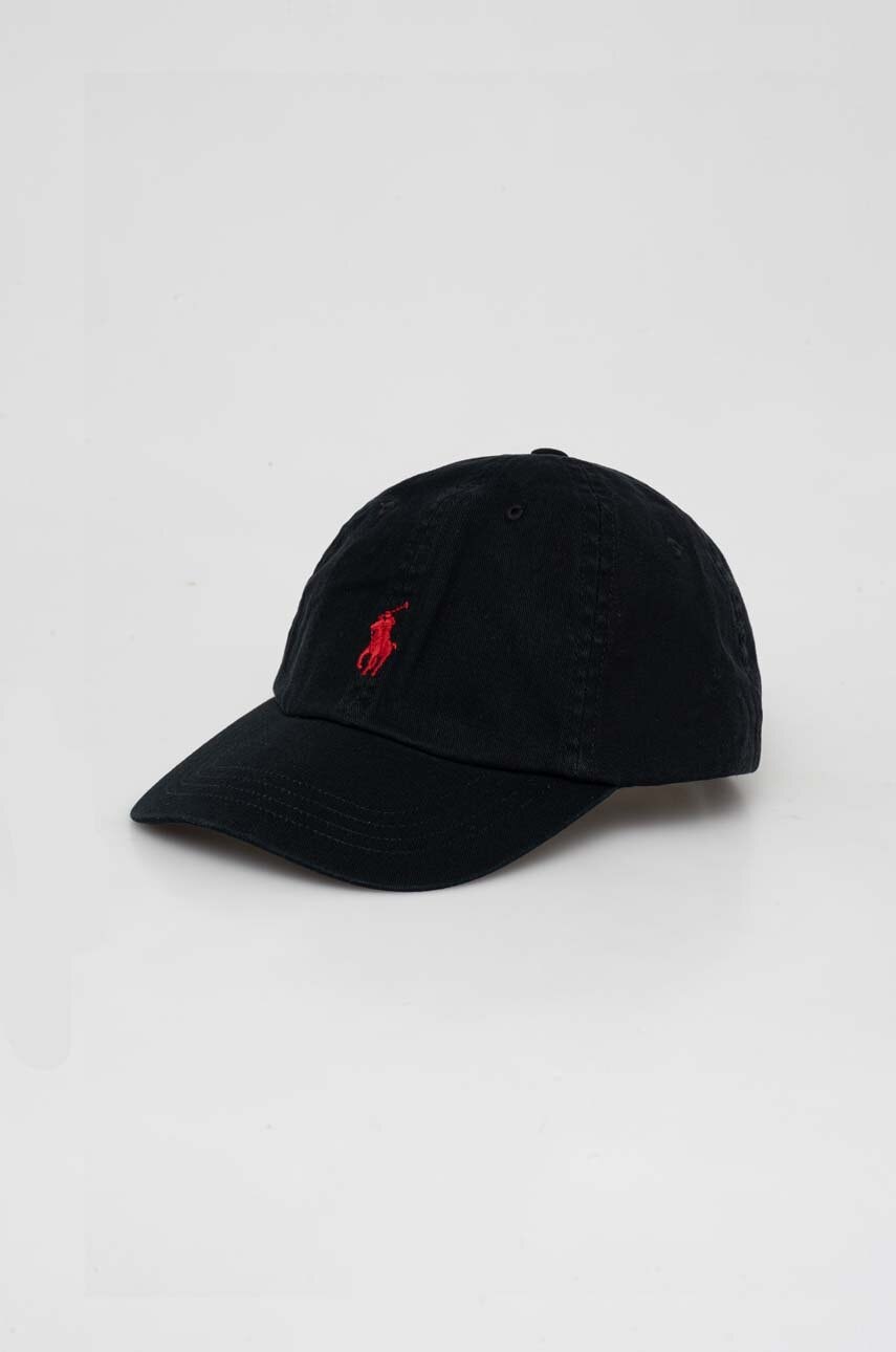 Šiltovka Polo by Ralph Lauren Polo Ralph Lauren Cotton Baseball Cap with Embroidered Logo Čierna | 710548524, 0