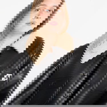 Kabáty Carhartt WIP Shepton OG Michigan Faux Leather Shearling Collar Coat Čierna | I035975.1LMXX, 1