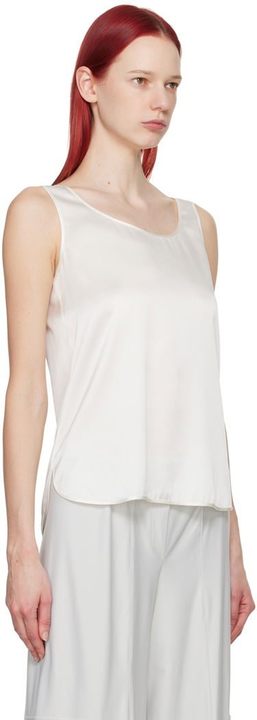 Tielko Max Mara Max Mara Leisure Pan Silk Tank Top Biela | 2416161038600, 1