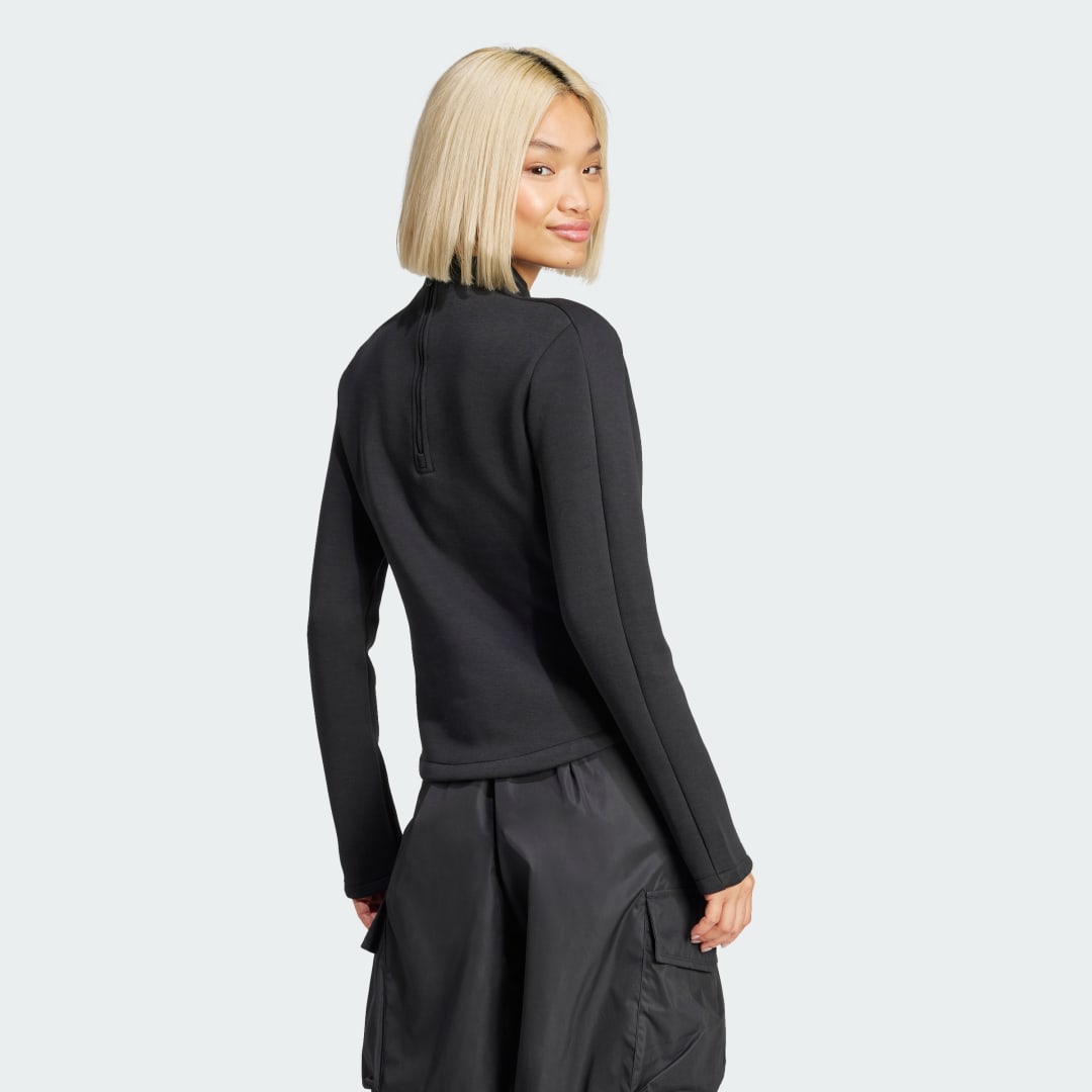 Mikina adidas Performance Long Sleeve Mock Neck Top Čierna | JJ0937, 1