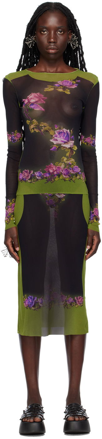 Šaty Jean Paul Gaultier 'The Fleurs Petit Grand' Midi Dress Rôznofarebný | 23/12-F- RO045-T525-4000, 0