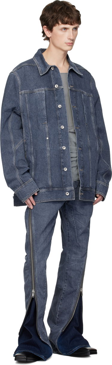 Bunda Rick Owens DRKSHDW Concordians Lido Worker Denim Jacket Modrá | DU02E7752 DGY, 3