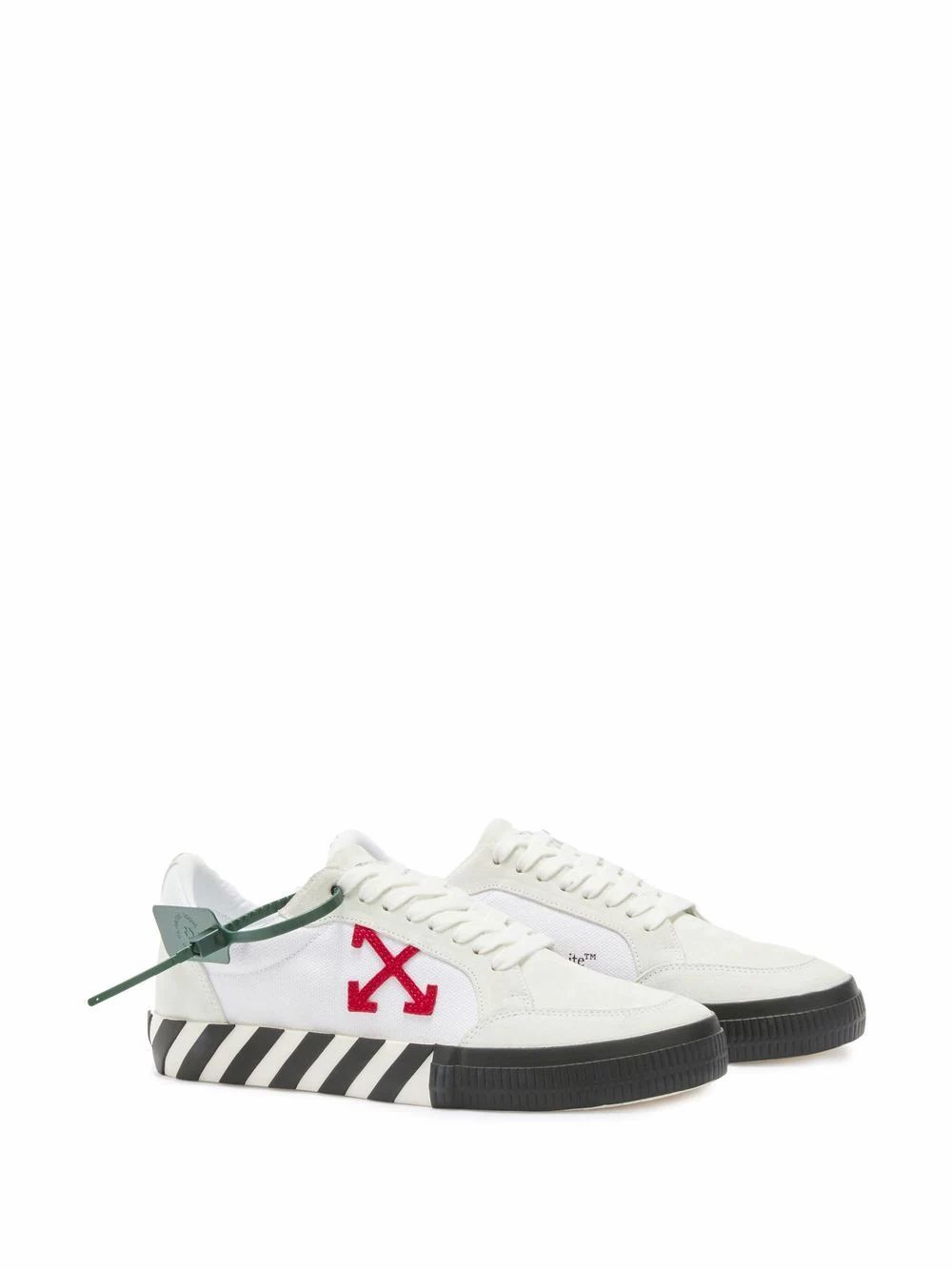 Tenisky a topánky Off-White Low Vulcanized SS22 "White Red Black" Biela | OMIA085S22LEA0010125, 1