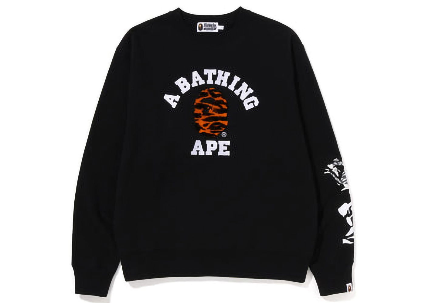 Sveter BAPE Tiger Camo College Relaxed Fit Crewneck Čierna | 1I70-113-001, 0