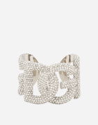 Rhinestone-Detailed Logo Bracelet