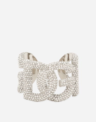 Náramok Dolce & Gabbana Rhinestone-Detailed Logo Bracelet Metalická | WBP8S2W111187655, 0