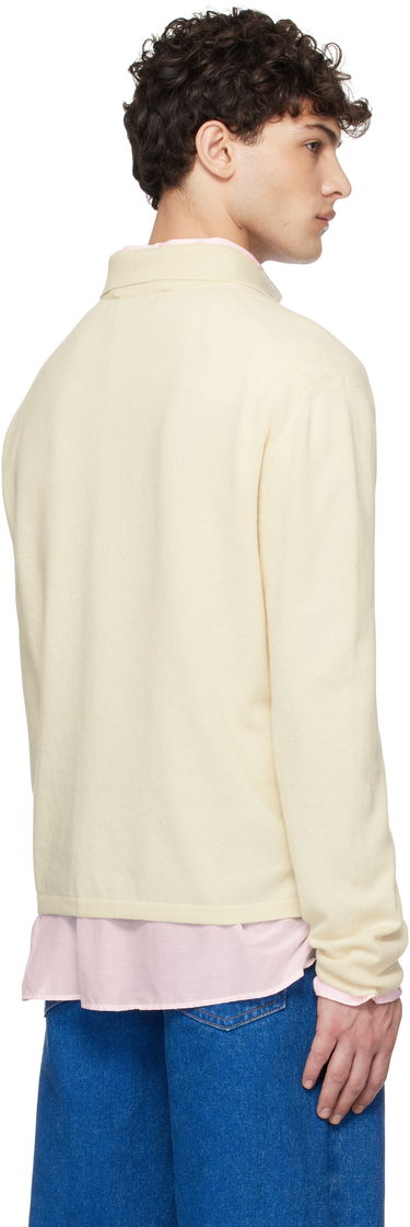 Sveter Marni Marni Argyle Detail Knit Polo Shirt Béžová | POMG0072Q2 UFH546, 2