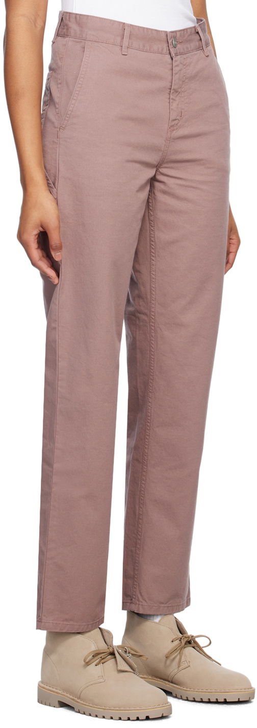 Nohavice Carhartt WIP Pierce Cotton Straight Leg Pants Fialová | I026588, 1