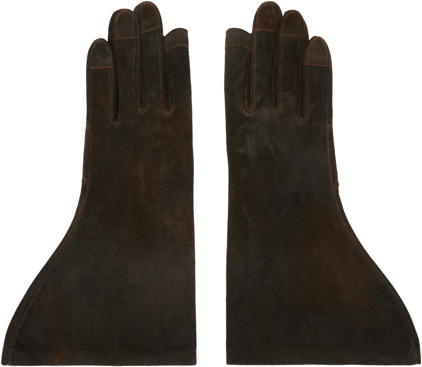 Rukavice Rick Owens Concordians Gleam Suede Long Gloves Hnedá | RR02E1452 LCSI