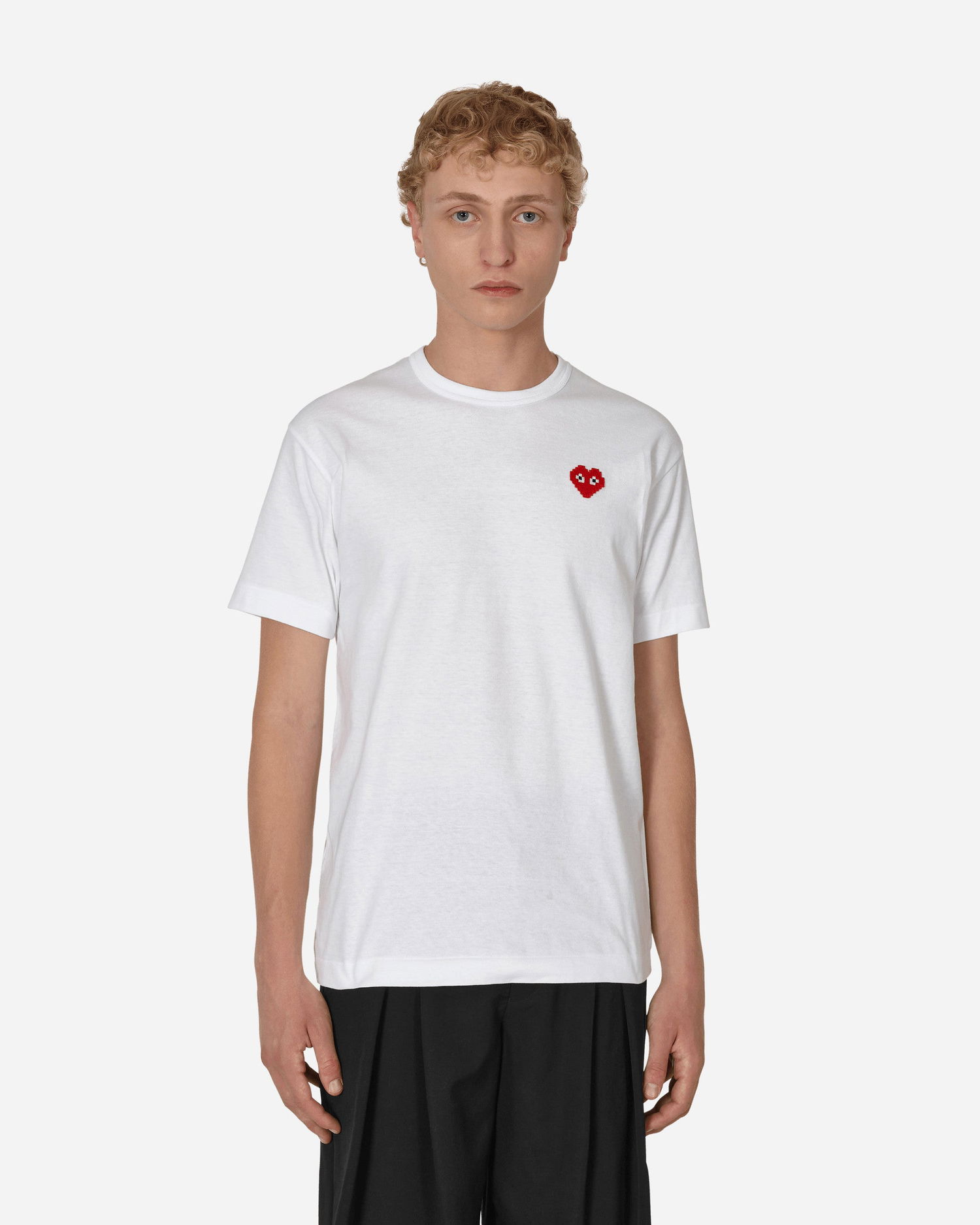 Tričko Comme des Garçons Invader Heart Biela | P1T322 2, 0