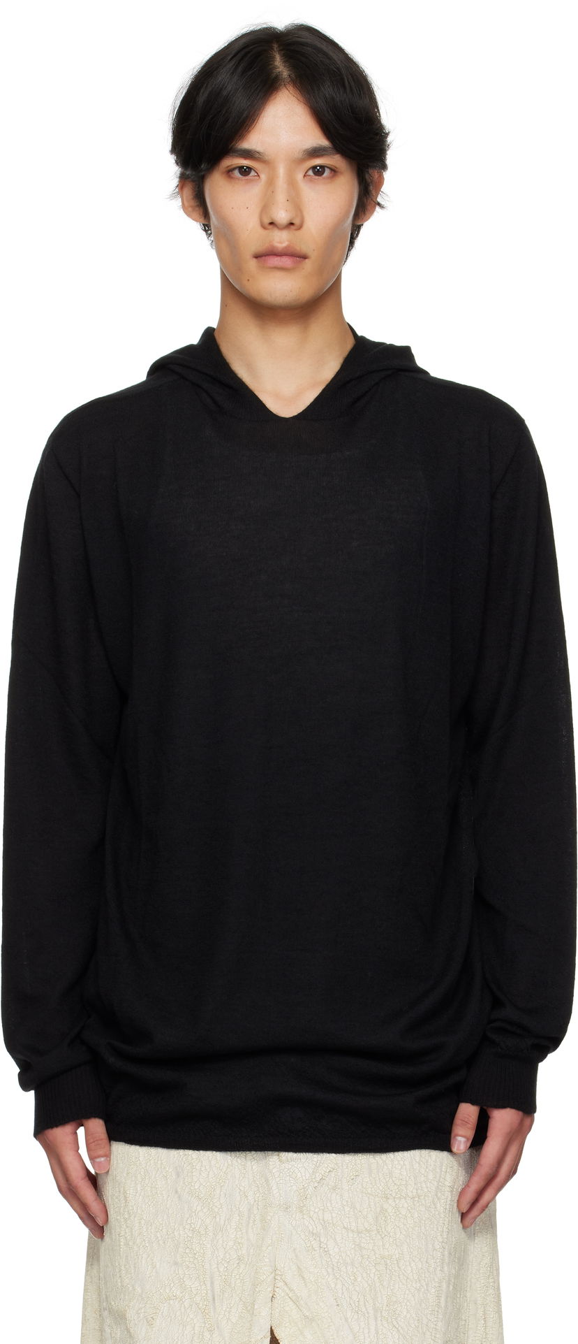 Mikina Rick Owens Rick Owens Concordians Long Sleeve Hoodie Čierna | RU02E1623 WS
