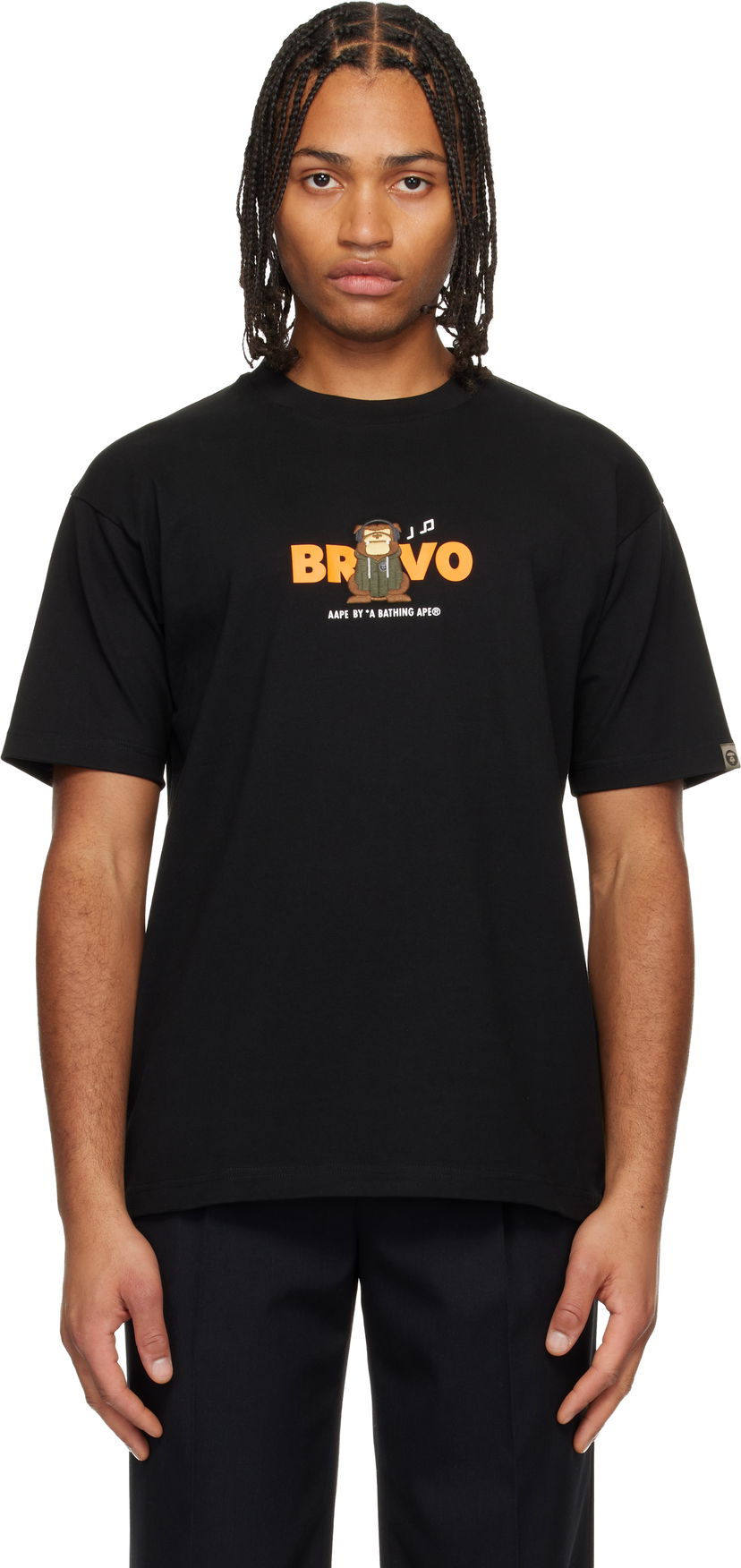 Tričko AAPE by A Bathing Ape AAPER Graphic T-shirt Čierna | AAPTEM1618XXNBKX