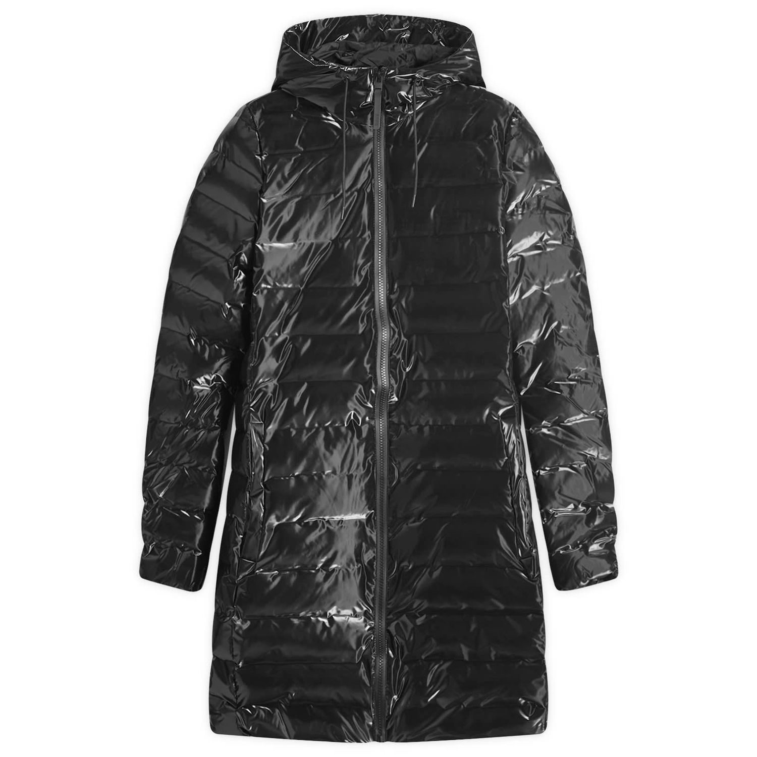 Prešívaná bunda Rains Lohja Long Curve Puffer Jacket Čierna | 15890-29, 0