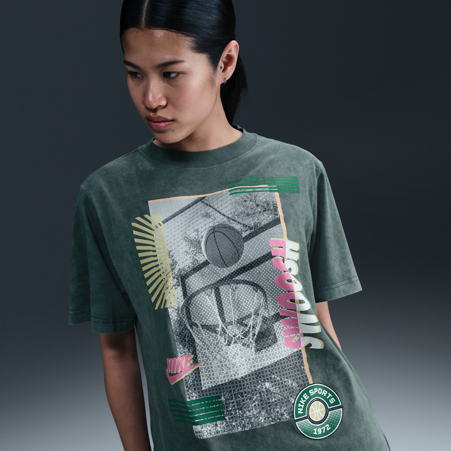 Tričko Nike Nike Loose Fit Basketball T-Shirt Zelené | HJ3634-338, 1