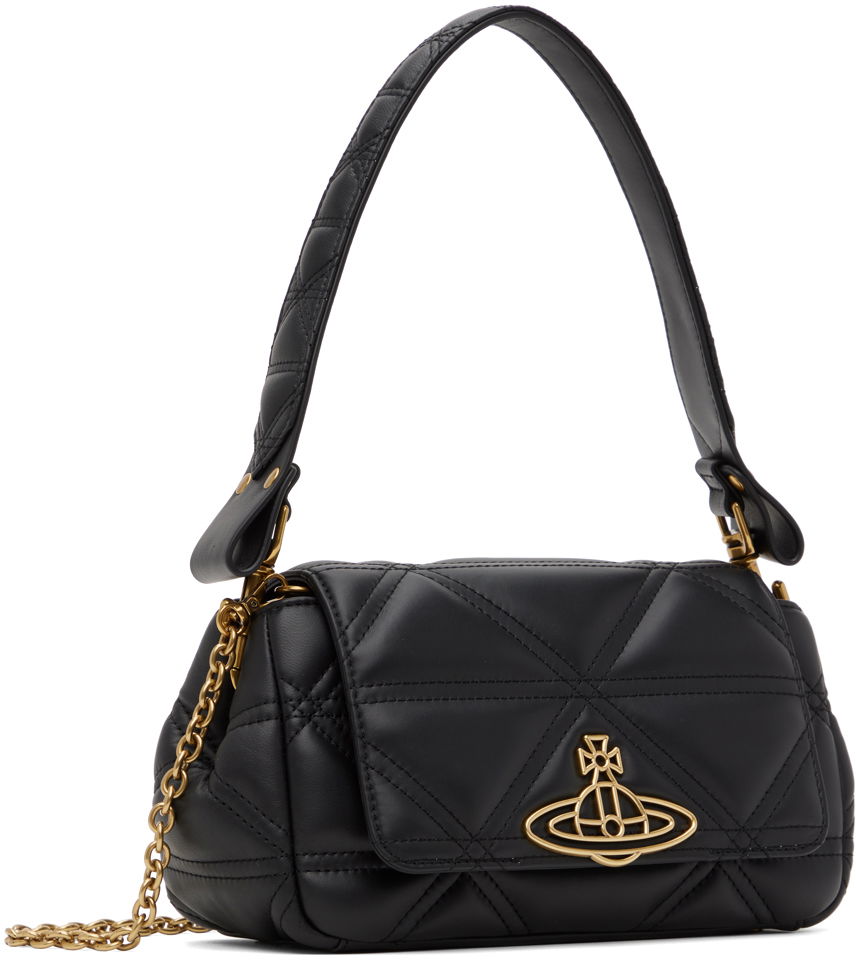Taška cez rameno Vivienne Westwood Vivienne Westwood Hazel Medium Quilted Shoulder Bag Čierna | 46020002W-L006U-, 1