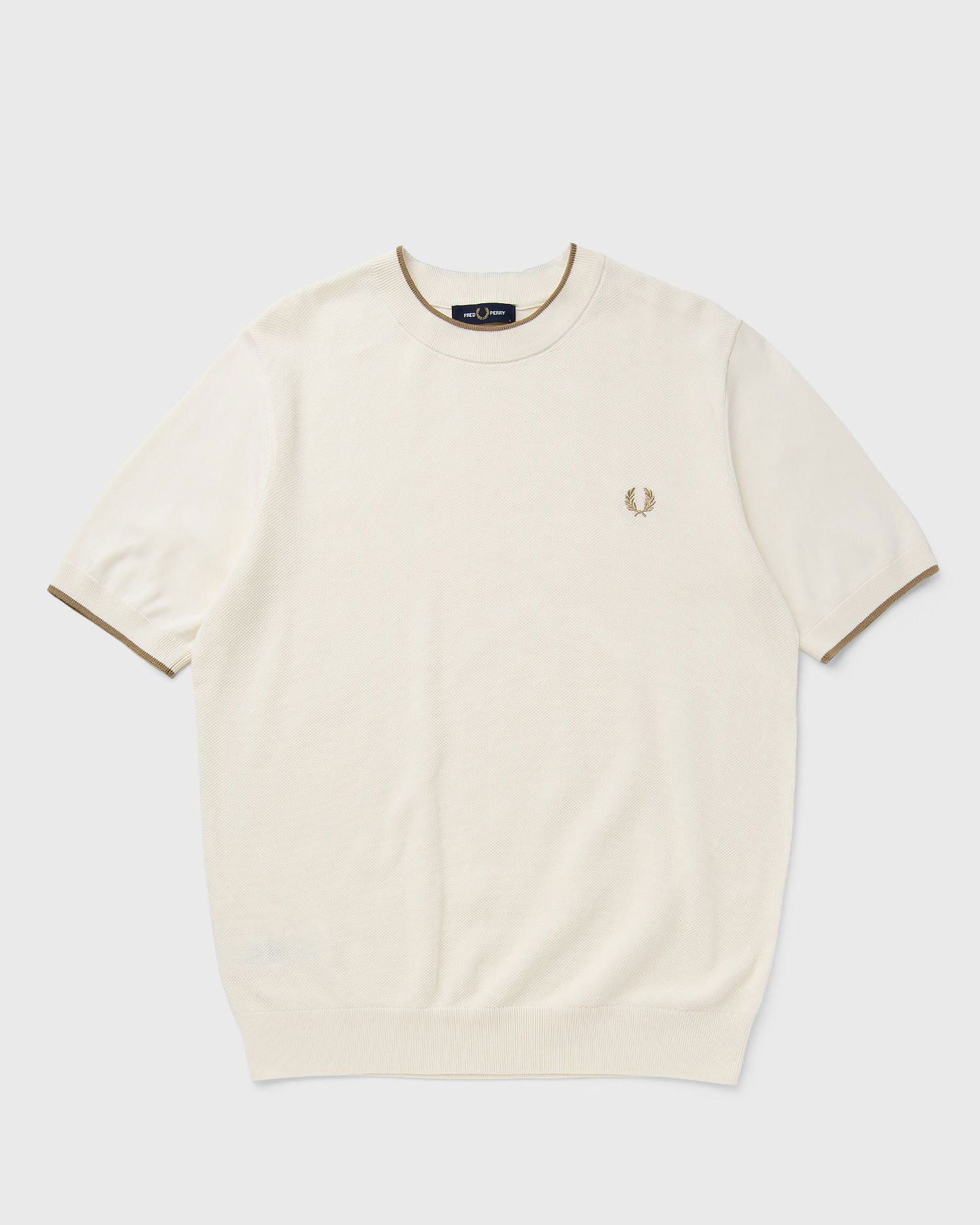 Tričko Fred Perry TEXTURE FRONT KNITTED T-SHIRT Béžová | K7642-560, 0