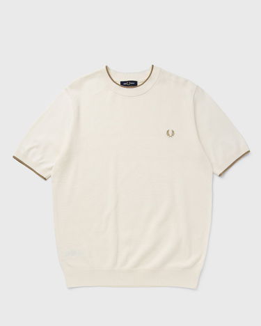 Tričko Fred Perry TEXTURE FRONT KNITTED T-SHIRT Béžová | K7642-560, 0