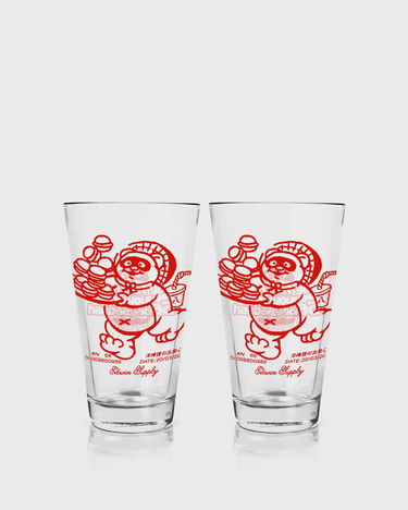 Home decor EDWIN Edwin Supply Tanuki Graphic Cola Glasses - Pack of 2 Červená | I035937-H400, 1