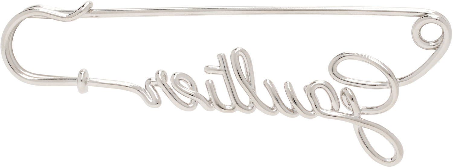 Spona Jean Paul Gaultier Jean Paul Gaultier 'The Gaultier' Safety Pin Brooch Metalická | 23/12-U-BR009-X029-91, 1