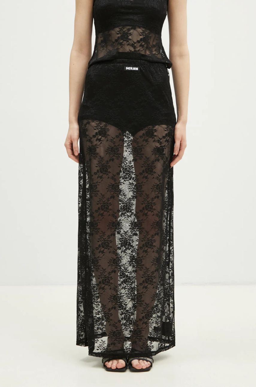 Sukňa Ksubi KSUBI Veneda Slip Maxi A-Line Skirt Čierna | WPS25SK004, 0