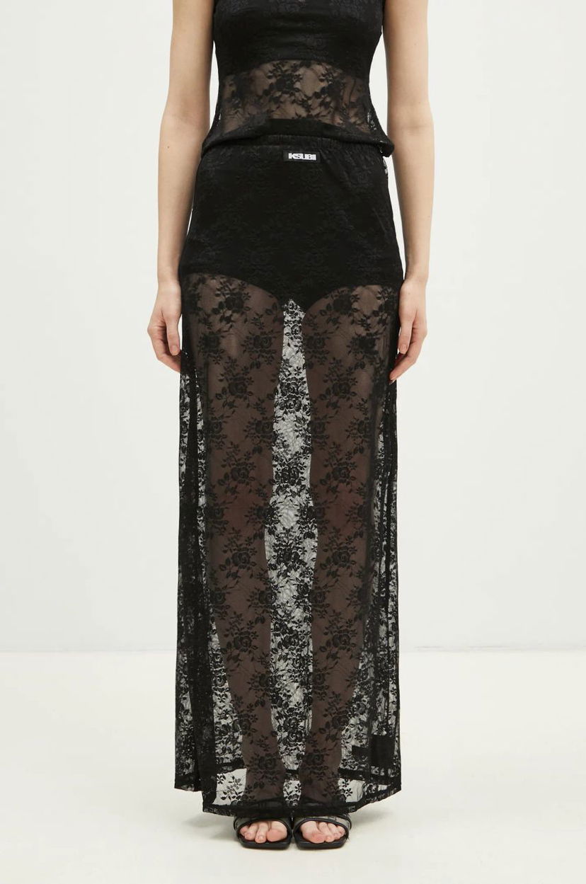 Sukňa Ksubi KSUBI Veneda Slip Maxi A-Line Skirt Čierna | WPS25SK004