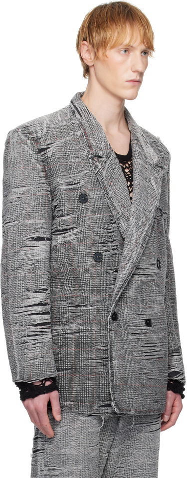 Kabáty Diesel Diesel D-Pekka-Fsg Distressed Denim Blazer Šedá | A18157-0CMBR-E7240, 1