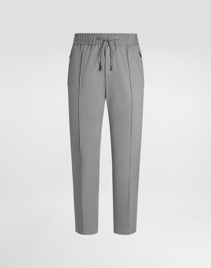 Nohavice Dolce & Gabbana Dolce & Gabbana Cotton Gabardine Jogging Trousers Šedá | GYACEZFUFNVN0493