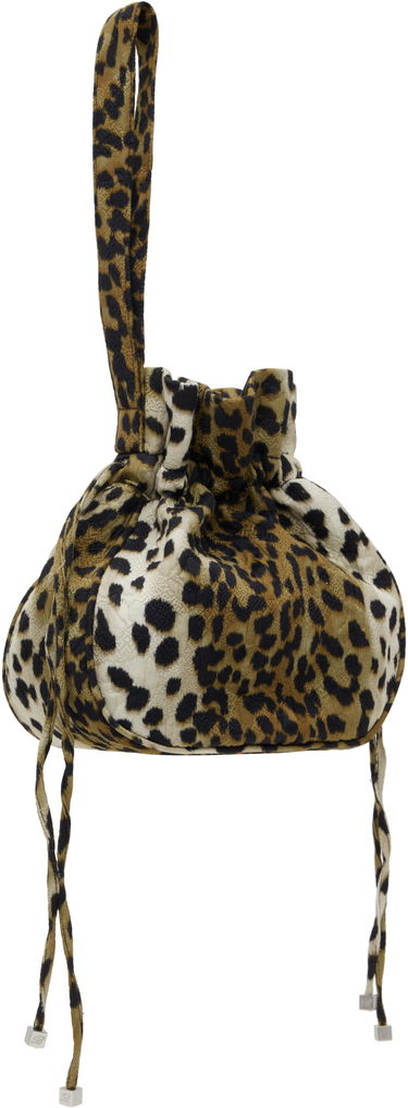 Kabelka Blumarine Blumarine Satin Rhinestone Logo Pouch Hnedá | P5HHW092A, 2