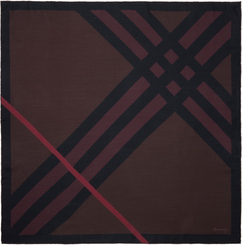 Šál Burberry Burberry Check Cashmere Silk Scarf Hnedá | 8116717