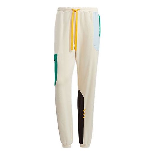 Tepláky adidas Originals Originals Series Contrasting Colors Drawstring Pants Béžová | HC0345