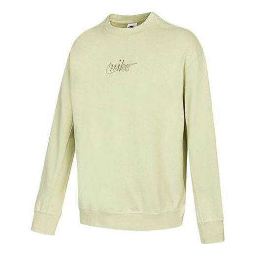 Sveter Nike Embroidered Logo Round Neck Pullover Zelené | DR7836-371, 0
