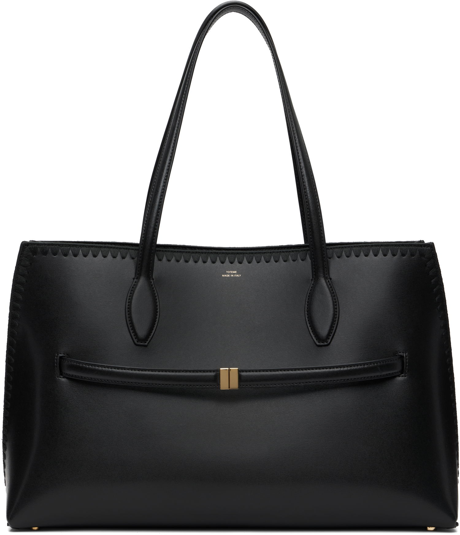 Tote bag TOTEME TOTEME Embroidered Leather Lounge Tote Čierna | 253-WAL0073-LE0025, 0