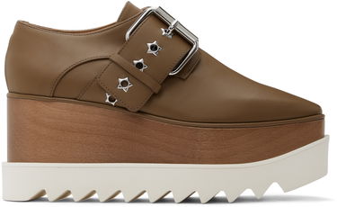 Tenisky a topánky Stella McCartney Elyse Star-Studded Buckle Platform Derbys Hnedá | 810389AP0AL0, 0