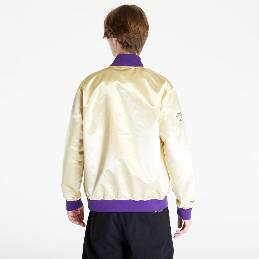 Bomber bunda Mitchell & Ness Fashion LW Satin Jacket Béžová | OJBF3423-LALYYPPPLTGD, 1