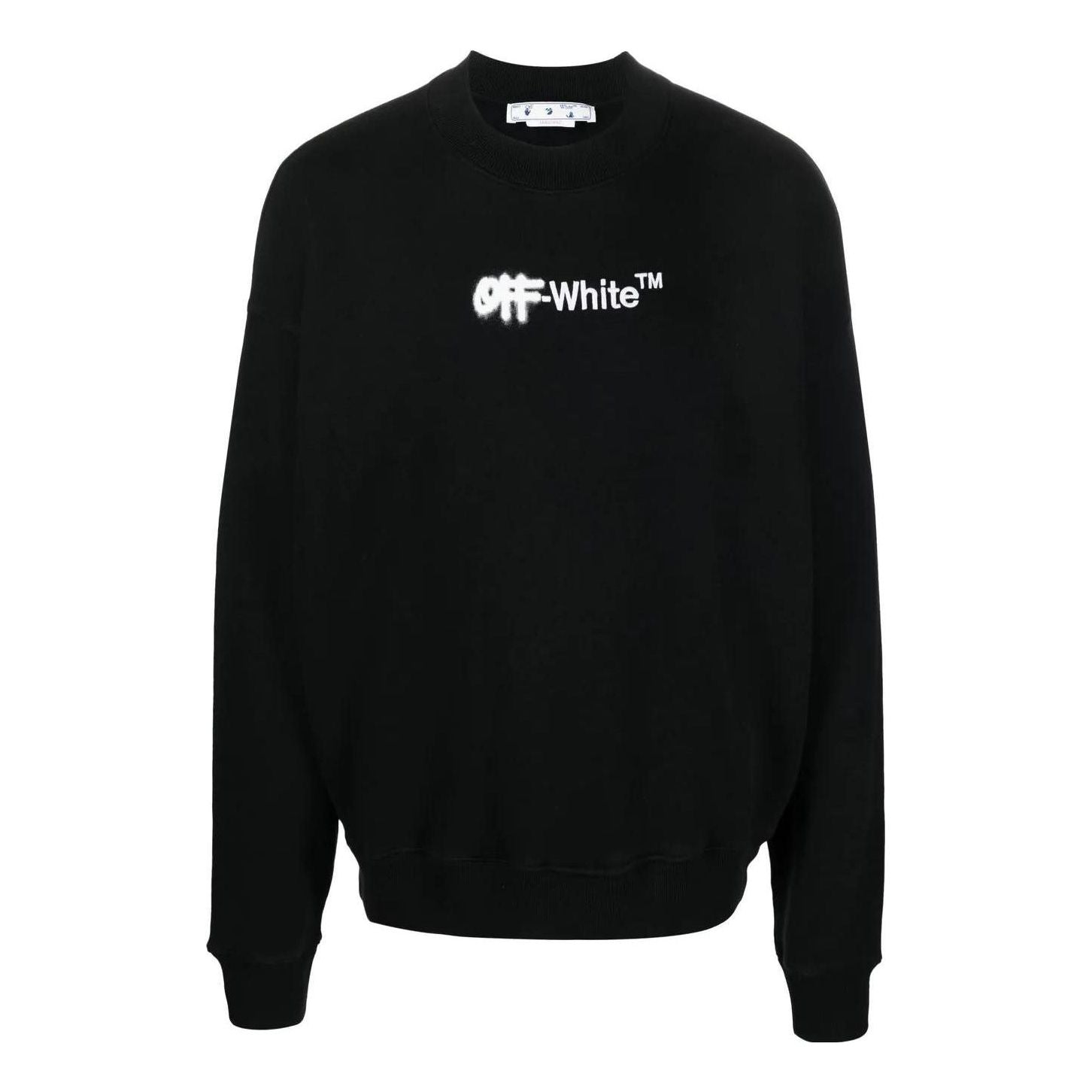 Sveter Off-White Logo Embroidered Sweatshirt Čierna | OMBA054F22FLE0011001, 0