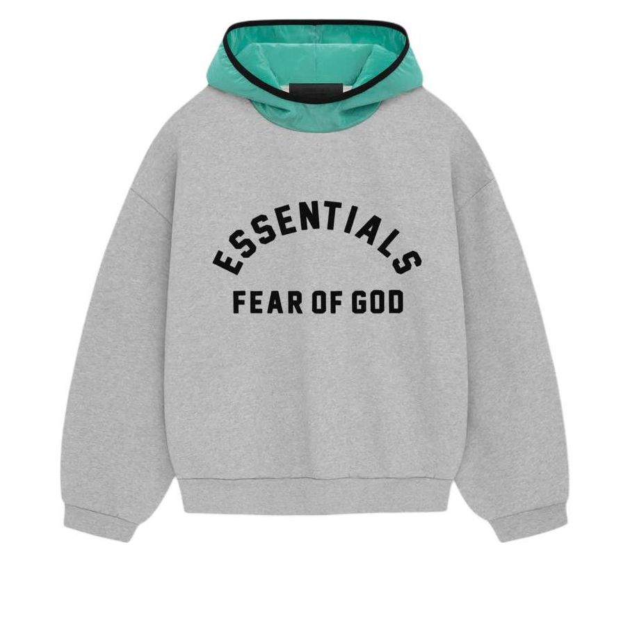 Mikina Fear of God Essentials Nylon Fleece Hoodie Šedá | 202SP244316F, 0