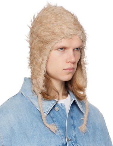 Klobúk Acne Studios Acne Studios Fluffy Beanie Béžová | C40395-, 1