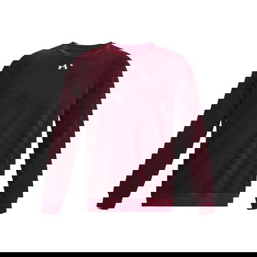 Mikina Under Armour Rival Fleece Printed Crew Sweat Vínová | 1379756-600, 4
