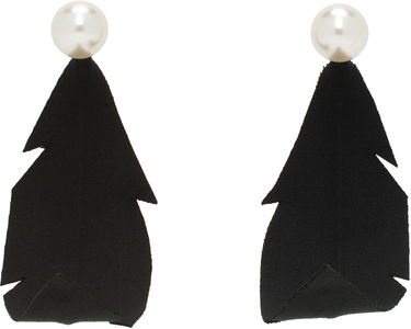 Náušnice Marni Marni Fabric Feather Earrings Čierna | ORMV0560A0 T2001, 0