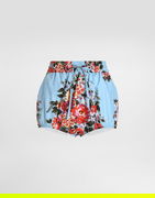 Woman Collection Floral Print Cotton Poplin Culotte