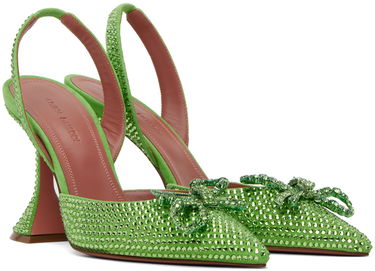 Tenisky a topánky Amina Muaddi Amina Muaddi Rosie Crystal Slingback Heels Zelené | ROSIE CRYSTAL CL SUEDE, 3