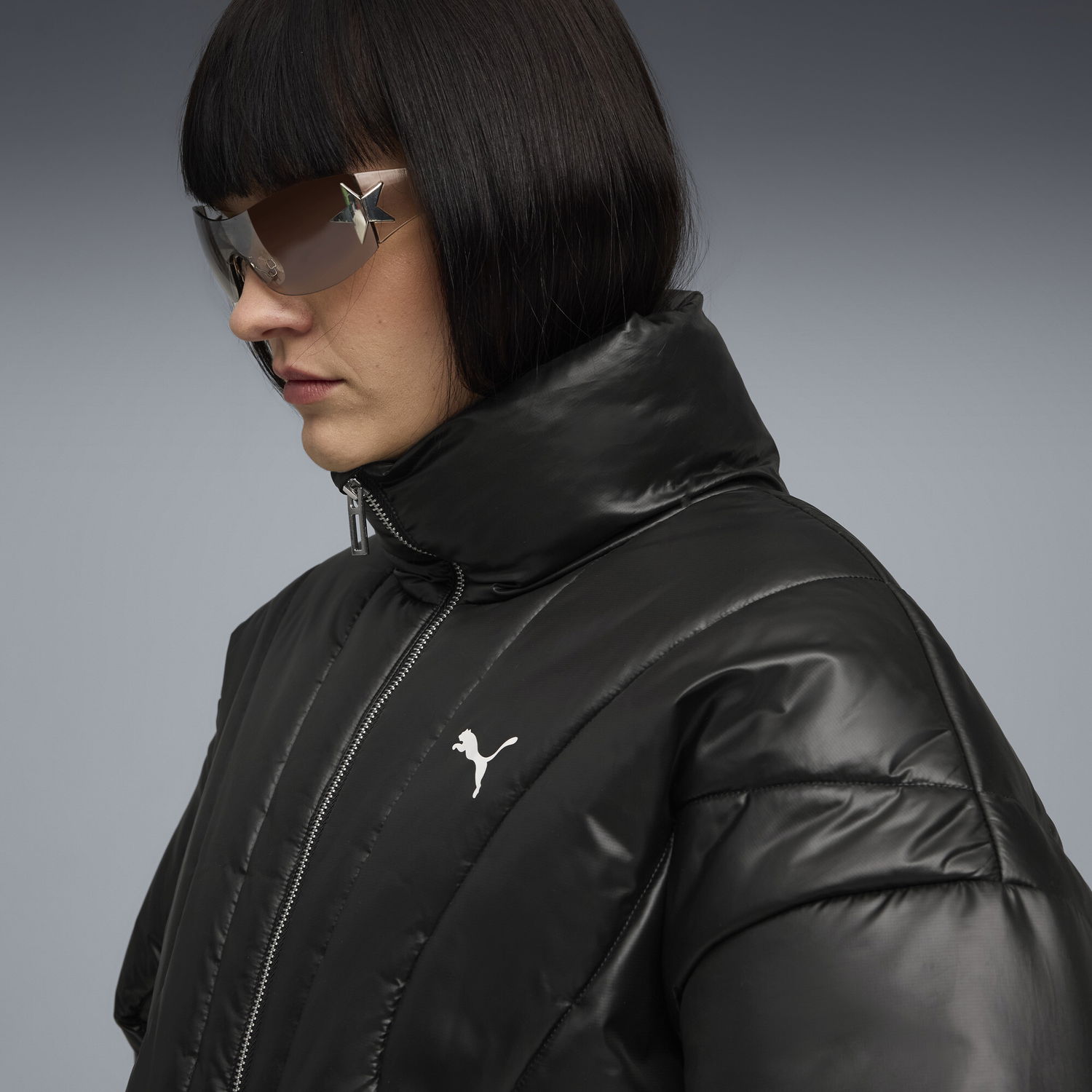 Prešívaná bunda Puma DARE TO Cropped Puffer Jacket Čierna | 632173_01, 1