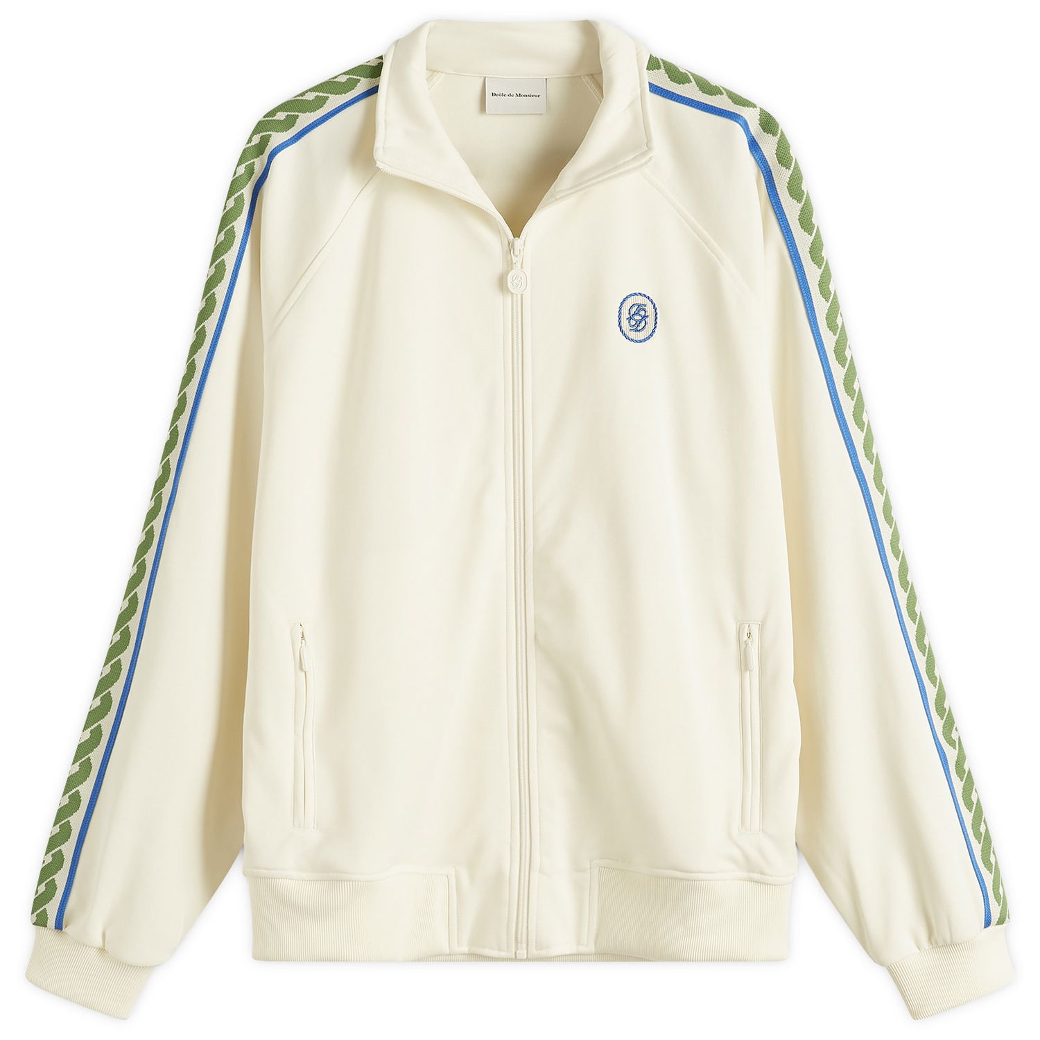 Bomber bunda Drôle de Monsieur Zip Up Track Jacket Biela | G-SJ007-PL135-OW, 1