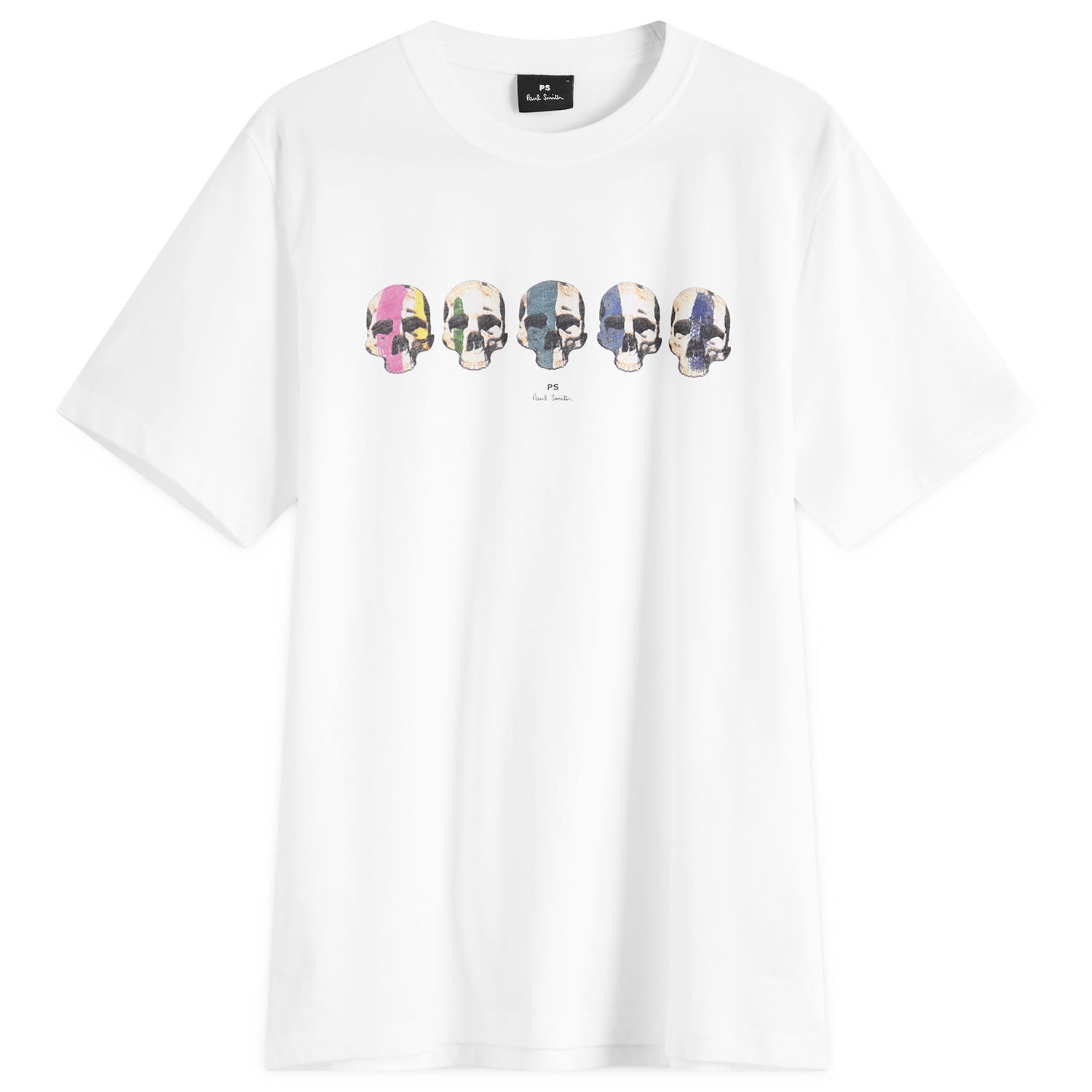Tričko Paul Smith Paul Smith Multi Skull T-Shirt, Size Large Biela | M2R-011R-PP5129-01, 0
