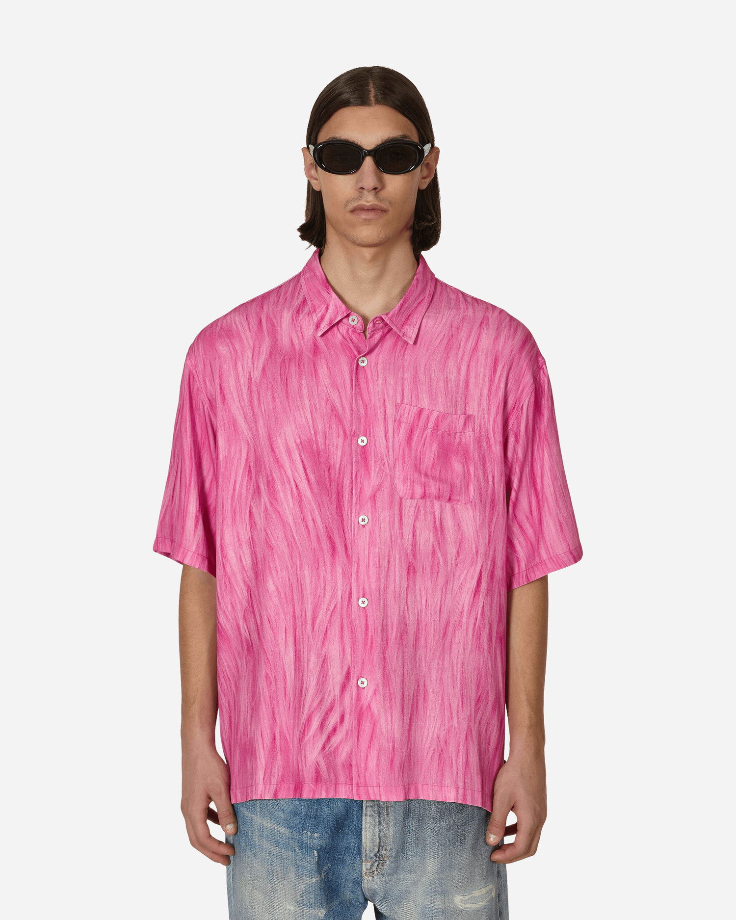 Košeľa Stüssy Fur Print Shirt Ružová | 1110282 PINK, 0
