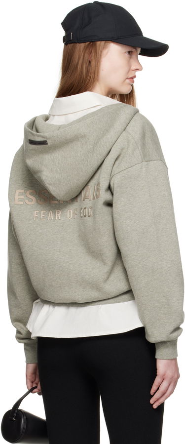 Mikina Fear of God ESSENTIALS Classic Fit Zip-Up Hoodie Šedá | 192SP255095FW, 2